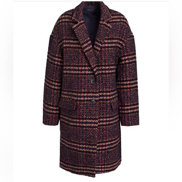 Rag & Bone Women's Estelle Plaid Cocoon Coat - Picture 1 of 4